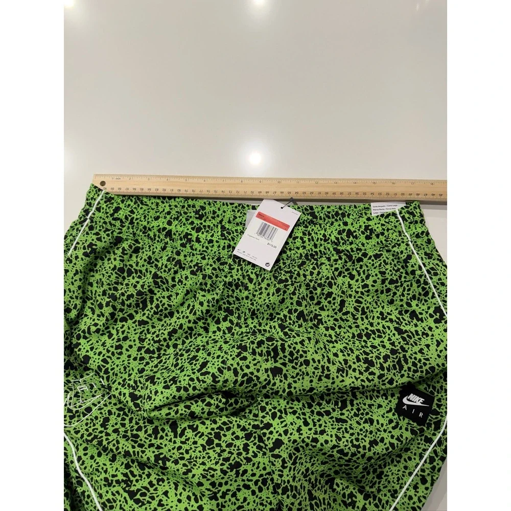 Nike Air Woven AOP TL Pants Mens L Mean Green Black Loose Fit I13133-307 NWT